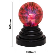 3" Plasma Ball - Touch Sensitive - USB or Battery Operated 3 