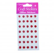 Craft Glitter Stickers 2 Red