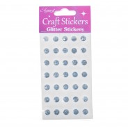 Craft Glitter Stickers 7 Silver