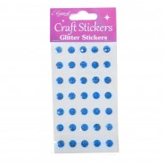Craft Glitter Stickers 3 Blue