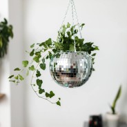 Disco Ball Hanging Planter in 3 sizes 3 8" (20cm)