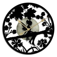 Forest Fairy Silhouette Glowing Moon Wall Clock 2 