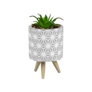 Faux Plant in Grey Pot with Legs 6 