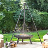 Firepit Tripod with Hanging Grill 6 firepit not included