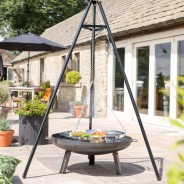 Firepit Tripod with Hanging Grill 1 firepit not included