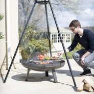 Firepit Tripod with Hanging Grill 2 firepit not included