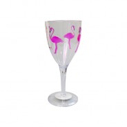 Flamingo Picnic Wine Glass 1 