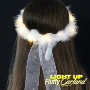 LED Fluffy Garland with Ribbon 3 