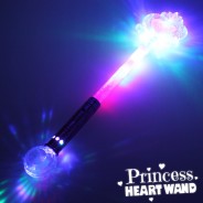Large Light Up Princess Heart Wand 14 