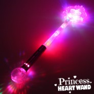 Large Light Up Princess Heart Wand Wholesale 8 