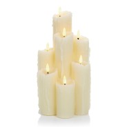 Melted Edge Real Wax LED Candle Displays - Flickabrights™ 6 7 Melted Edge