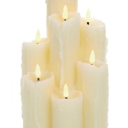 Melted Edge Real Wax LED Candle Displays - Flickabrights™ 5 7 Melted Edge