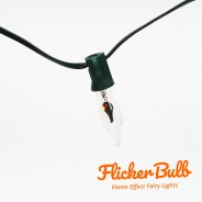 10 Flickering Bulb Fairy Lights - Connectable 11 