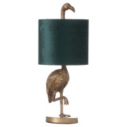 Flamingo Gold Lamp with Emerald Shade (Florence) 4 