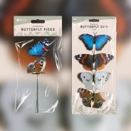 Fluttering Butterfly Clips and Picks - 4 Pack 3 Choose from butterfly picks or clips