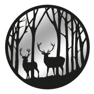 Forest Stag Silhouette Mirror 2 
