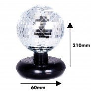 6" Freestanding Mirror ball Kit with LEDs 3 