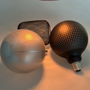 Large LED Decorative E27 Bulbs - 4 Beautiful Designs 11 Silver Leaf, Dotty, Mesh Cage