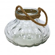 Giant Clear Glass Pumpkin Candle Holder 1 