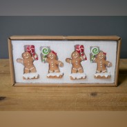 Gingerbread Men Name Place Card Holders - 4 Pack 6 