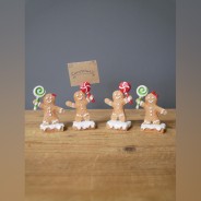 Gingerbread Men Name Place Card Holders - 4 Pack 8 