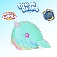 Dream Beams Glow in the Dark Soft Toys 10 Nickie the Narwhal