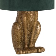Gold Hare Table Lamp with Green Shade 3 