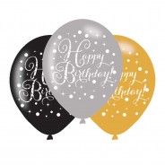 Sparkling Happy Birthday Balloons x 6 1 