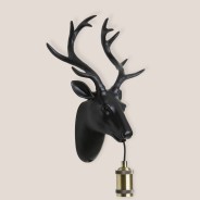 Matt Black Plug in Deer Wall Lamp (3123912) 2 