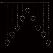 Hanging Heart Curtain Light - 303 LED's 3 