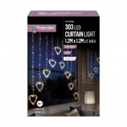Hanging Heart Curtain Light - 303 LED's 2 