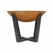 Icarus Oxidised Cast Iron Fire Pit with Steel Legs 4 