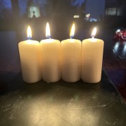 Ivory Pillar Candle Sets (4 pack) 6 4cm x 8cm set