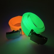 UV Neon Canvas Webbing Belts 2 Under UV light
