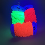 Mixed Colour UV Neon Legwarmers - 3 Pack 2 Under UV Blacklight