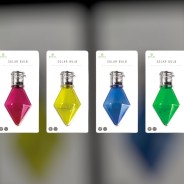 Colourful Diamond Solar Lightbulbs x 4 1 