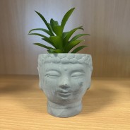 Buddha Planter with Faux Succulent 3 