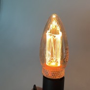 E14 2W=9W Golden Antique Candle Bulb 65 Lumens 2 