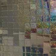 Sequin Wall Panel - Holographic Connectable 30 x 30cm 2 Looks silver or holographic as catches the light