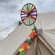 Rainbow Fabric Windmill Wheel Stake 4 See also our Lei Bunting
