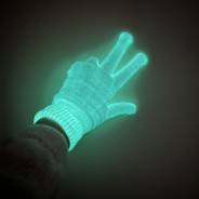 Glow in the Dark Gloves 3 Real Glow in the dark image no UV lighting