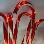 Candy Cane Garden Stake Lights Battery Operated 3 