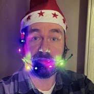 Festive Beard Christmas Lights & Decorations Collection 3 Festive Beard Tinsel (includes multicolour lights)