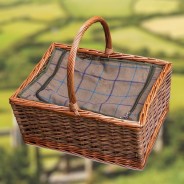 Shopping Tweed Cooler Wicker Picnic Baskets 2 