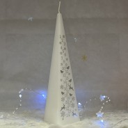 White Pyramid Advent Candle - 20cm 1 
