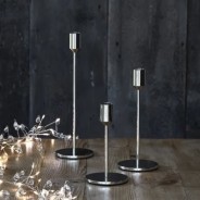 Silver Candlesticks - 3 Pack by Lightstyle London 1 