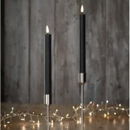 Chandelier Led Taper Candles W/timer - 2 Pack 6 Charcoal
