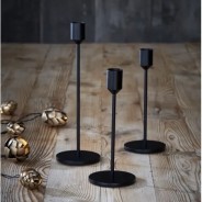 Black Candlesticks - 3 Pack by Lightstyle London 1 