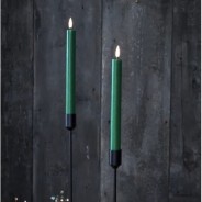 Chandelier Led Taper Candles W/timer - 2 Pack 5 Green