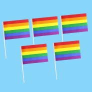 Rainbow Pride Hand Flags - 5 Pack 1 